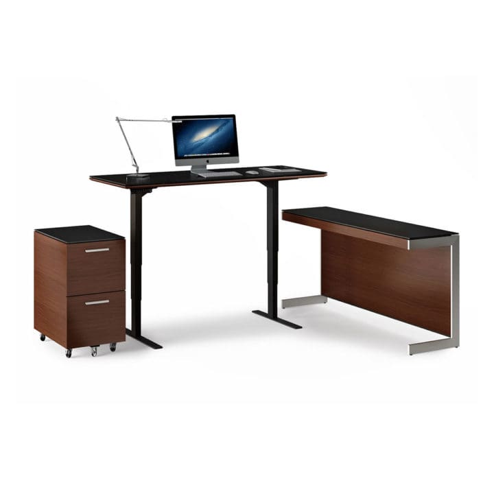 BDI, sequel lift desk, home office, office chair, office, desk