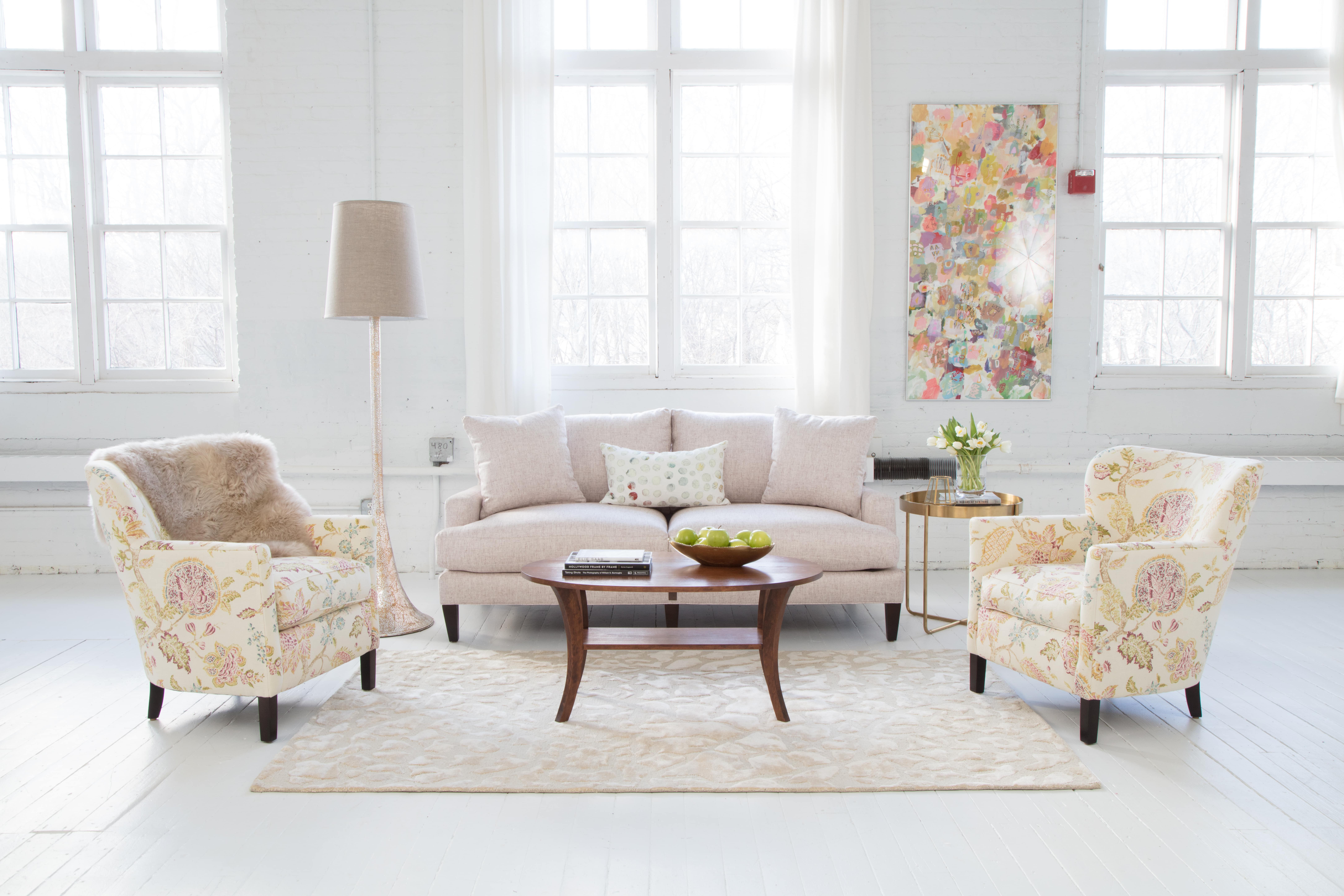 floral, upholstery, circle furniture, print, fabric